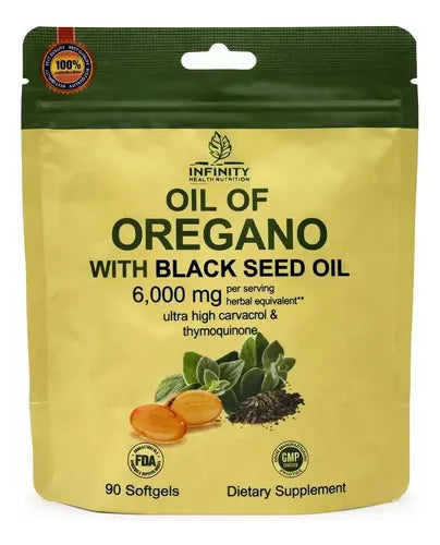 Oregano Oil + Black Seed Oil 6000 mg (90 Softgels)